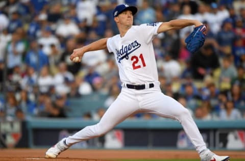 LOS ANGELES, CALIFORNIA - OCTOBER 09: Starting pitcher Walker Buehler #21 of the Los Angeles Dodgers delivers in the first inning of game five of the National League Division Series against the Washington Nationals at Dodger Stadium on October 09, 2019 in Los Angeles, California. (Photo by Harry How/Getty Images)