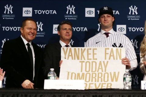 NEW YORK, NEW YORK – DECEMBER 18: Gerrit Cole speaks to the media at Yankee Stadium during a press conference at Yankee Stadium on December 18, 2019 in New York City. (Photo by Mike Stobe/Getty Images)