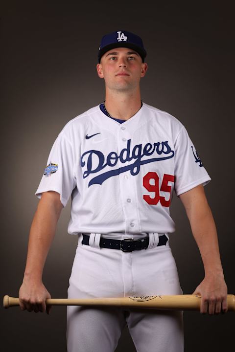 GLENDALE, ARIZONA – FEBRUARY 20: Cody Thomas #95 of the Los Angeles Dodgers poses for a portrait during MLB media day at Camelback Ranch on February 20, 2020 in Glendale, Arizona. (Photo by Christian Petersen/Getty Images)