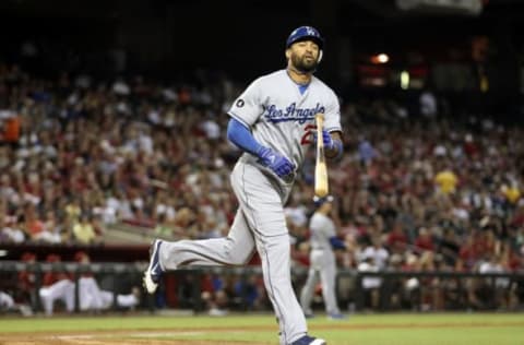 PHOENIX, AZ – SEPTEMBER 28: Matt Kemp #27 of the Los Angeles Dodgers during the Major League Baseball game against the Arizona Diamondbacks at Chase Field on September 28, 2011 in Phoenix, Arizona. The Dodgers defeated the Diamondbacks 7-5. (Photo by Christian Petersen/Getty Images)