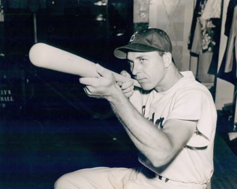 UNSPECIFIED – UNDATED: Brooklyn Dodger Gil Hodges. (Photo by International News/Sports Studio Photos/Getty Images)