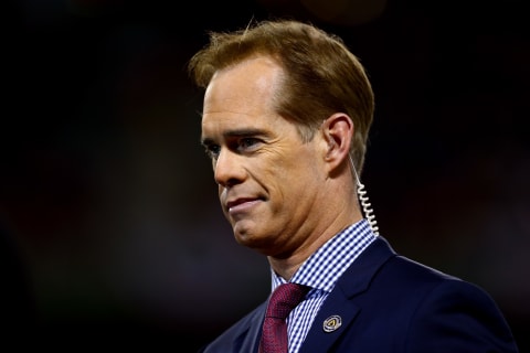 BOSTON, MA – OCTOBER 23: Fox broadcaster Joe Buck is seen before Game One of the 2013 World Series between the Boston Red Sox and the St. Louis Cardinals at Fenway Park on October 23, 2013 in Boston, Massachusetts. (Photo by Elsa/Getty Images)