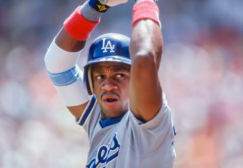 SAN FRANCISCO – APRIL 1992: Darryl Strawberry of the Los Angeles Dodgers plays in a game against the San Francisco Giants on during April 1992 at Candlestick Park in San Francisco, California. (Photo by David Madison/Getty Images)