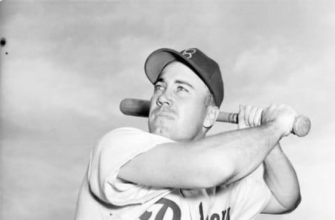 BROOKLYN, NY: Centerfielder Duke Snider of the Brooklyn Dodgers (Photo by Kidwiler Collection/Diamond Images/Getty Images)