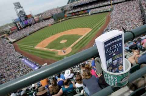 DENVER – MAY 04: All Star ballots are at the ready for the fans as they take in the fair weather and the game between the Colorado Rockies and the Los Angeles Dodgers at Coors Field on May 4, 2008 in Denver, Colorado. The Rockies defeated the Dodgers 7-2. (Photo by Doug Pensinger/Getty Images)