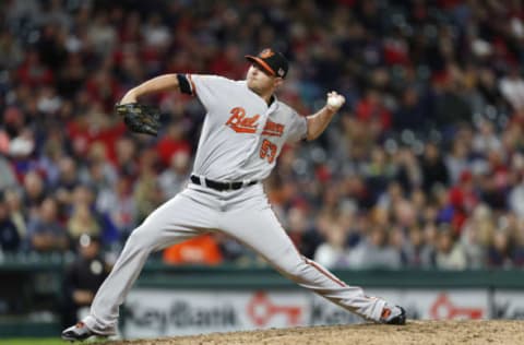 CLEVELAND, OH – SEPTEMBER 10: Zach Britton #53 of the Baltimore Orioles pitches against the Cleveland Indians in the eighth inning at Progressive Field on September 10, 2017 in Cleveland, Ohio. The Indians defeated the Orioles 3-2, (Photo by David Maxwell/Getty Images)