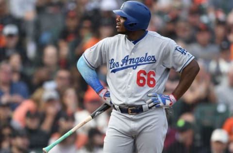 Yasiel Puig, Los Angeles Dodgers (Photo by Thearon W. Henderson/Getty Images)