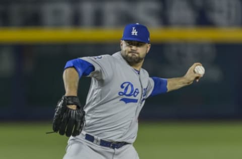 MONTERREY, MEXICO – MAY 05: Relief pitcher Adam Liberatore #36 of Los Angeles Dodgers pitches on the seventh inning during the MLB game against the San Diego Padres at Estadio de Beisbol Monterrey on May 5, 2018 in Monterrey, Mexico. Padres defeated the Dodgers 7-4. (Photo by Azael Rodriguez/Getty Images)