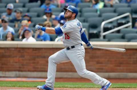 NEW YORK, NY – JUNE 24: Max Muncy #13 of the Los Angeles Dodgers follows through on a first inning home run against the New York Mets at Citi Field on June 24, 2018 in the Flushing neighborhood of the Queens borough of New York City. (Photo by Jim McIsaac/Getty Images)