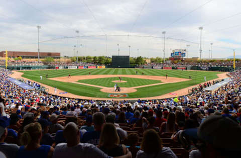 GLENDALE, AZ – MARCH 05: General view of action between the Arizona Diamondbacks and Los Angeles Dodgers during the spring training game at Camelback Ranch on March 5, 2016, in Glendale, Arizona. (Photo by Jennifer Stewart/Getty Images)