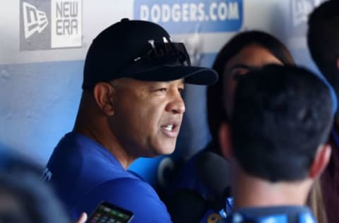 LOS ANGELES, CA – SEPTEMBER 07: Manager Dave Roberts