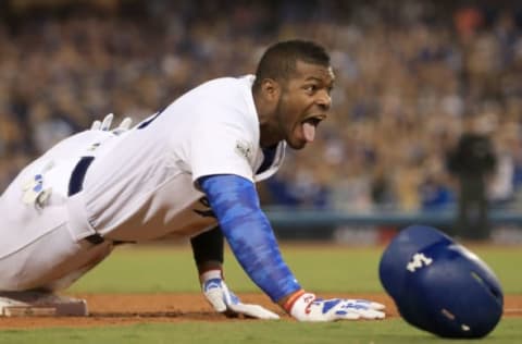 LOS ANGELES, CA – OCTOBER 06: Yasiel Puig