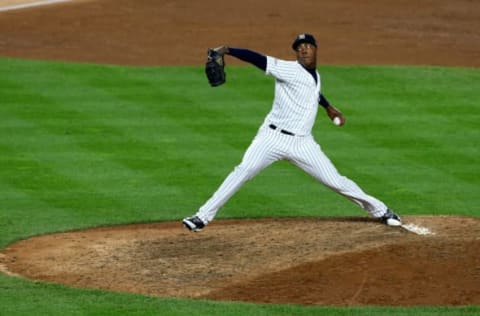 NEW YORK, NY – OCTOBER 17: Aroldis Chapman