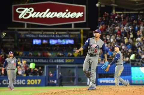 LOS ANGELES, CA – MARCH 22: Starting pitcher Marcus Stroman