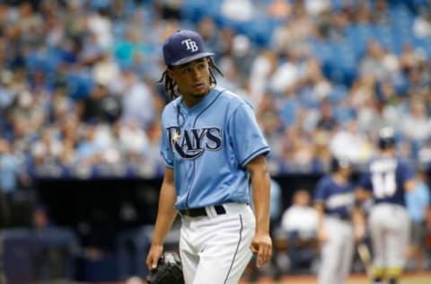 ST. PETERSBURG, FL – AUGUST 6: Pitcher Chris Archer