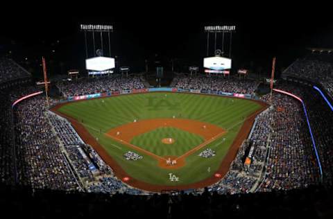 LOS ANGELES, CA – OCTOBER 31: A general view during the fourth inning of game six of the 2017 World Series between the Houston Astros and the Los Angeles Dodgers at Dodger Stadium on October 31, 2017, in Los Angeles, California. (Photo by Joe Scarnici/Getty Images)