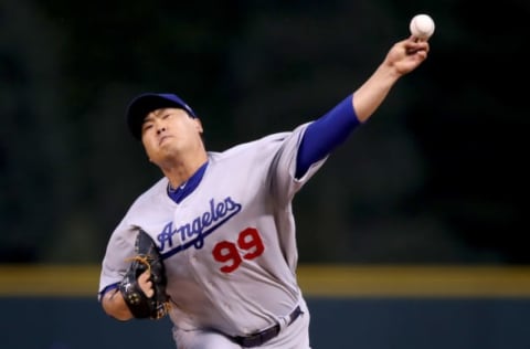 DENVER, CO – SEPTEMBER 29: Starting pitcher Hyun-Jin Ryu