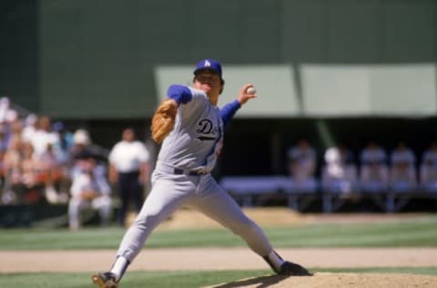 SAN DIEGO – 1987: Pitcher Fernando Valenzuela