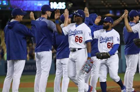 LOS ANGELES, CA – MAY 02: Yasiel Puig