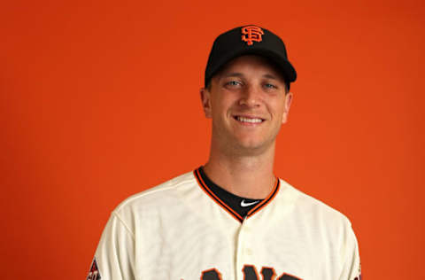 SCOTTSDALE, AZ – FEBRUARY 20: Tony Watson of the San Francisco Giants poses on photo day during MLB Spring Training at Scottsdale Stadium on February 20, 2018, in Scottsdale, Arizona. (Photo by Patrick Smith/Getty Images)