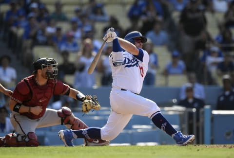 Max Muncy #13 of the Los Angeles Dodgers (Photo by Kevork Djansezian/Getty Images)