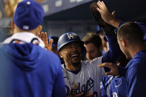 Mookie Betts #50 of the Los Angeles Dodgers (Photo by Harry How/Getty Images)