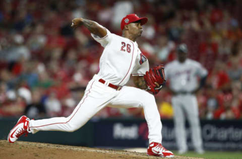 CINCINNATI, OH – JULY 02: Raisel Iglesias #26 of the Cincinnati Reds pitches in the ninth inning against the Chicago White Sox at Great American Ball Park on July 2, 2018, in Cincinnati, Ohio. The Reds won 5-3. (Photo by Joe Robbins/Getty Images)