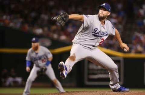 PHOENIX, ARIZONA – AUGUST 31: Starting pitcher Clayton Kershaw #22 of the Los Angeles Dodgers pitches against the Arizona Diamondbacks during the fourth inning of the MLB game at Chase Field on August 31, 2019 in Phoenix, Arizona. (Photo by Christian Petersen/Getty Images)