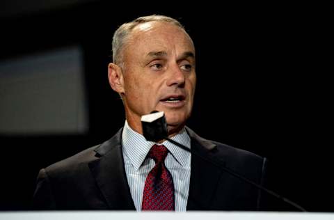 Major League Baseball Commissioner Rob Manfred (Photo by Billie Weiss/Boston Red Sox/Getty Images)