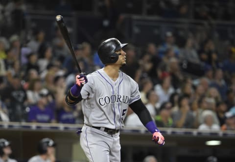 Carlos Gonzalez, Colorado Rockies (Photo by Denis Poroy/Getty Images)