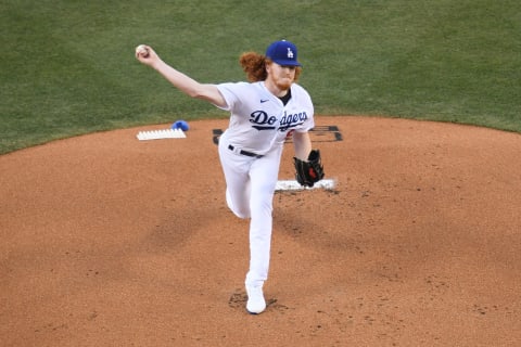 LOS ANGELES, CALIFORNIA – JULY 23: Dustin May #85 of the Los Angeles Dodgers (Photo by Harry How/Getty Images)