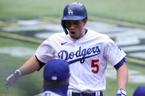 Corey Seager #5 of the Los Angeles Dodgers (Photo by Tom Pennington/Getty Images)