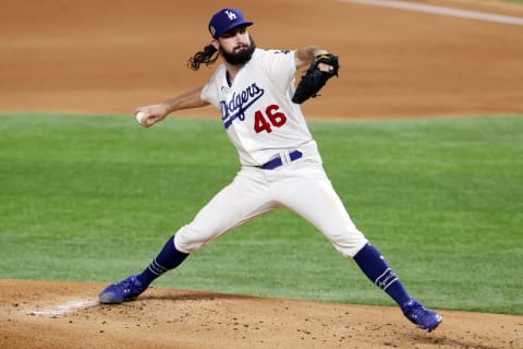 Tony Gonsolin #46 of the Los Angeles Dodgers (Photo by Sean M. Haffey/Getty Images)