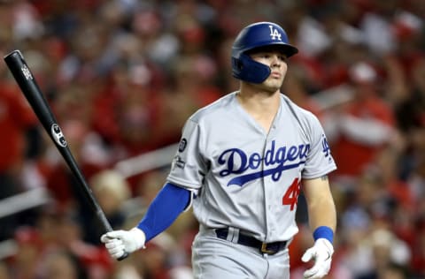 Dodgers INF Gavin Lux (Photo by Rob Carr/Getty Images)