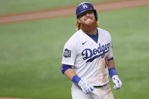 Justin Turner #10 of the Los Angeles Dodgers (Photo by Tom Pennington/Getty Images)