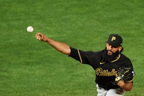 Richard Rodriguez #48 of the Pittsburgh Pirates (Photo by Hannah Foslien/Getty Images)