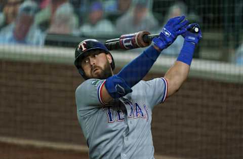 Joey Gallo #13 of the Texas Rangers (Photo by Stephen Brashear/Getty Images)