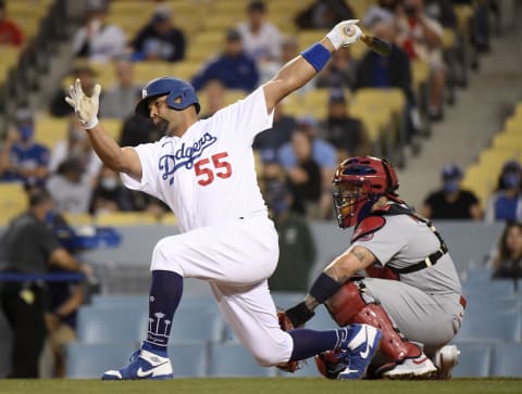 Albert Pujols #55 of the Los Angeles Dodgers (Photo by Harry How/Getty Images)