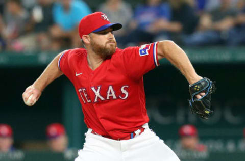 Rangers reliever Ian Kennedy (Photo by Richard Rodriguez/Getty Images)