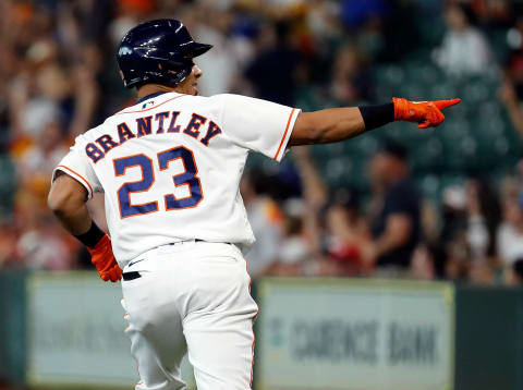 Michael Brantley #23 of the Houston Astros (Photo by Bob Levey/Getty Images)