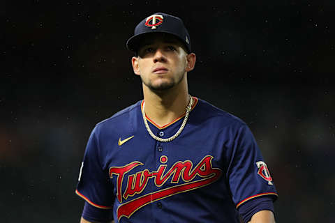 MINNEAPOLIS, MN – JULY 6: Jose Berrios #17 of the Minnesota Twins walks to the dugout after pitching to the Chicago White Sox in the seventh inning of the game at Target Field on July 6, 2021 in Minneapolis, Minnesota. The White Sox defeated the Twins 4-1. (Photo by David Berding/Getty Images)