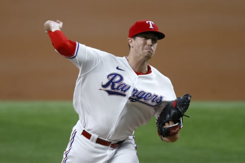 Kyle Gibson #44 of the Texas Rangers (Photo by Tom Pennington/Getty Images)