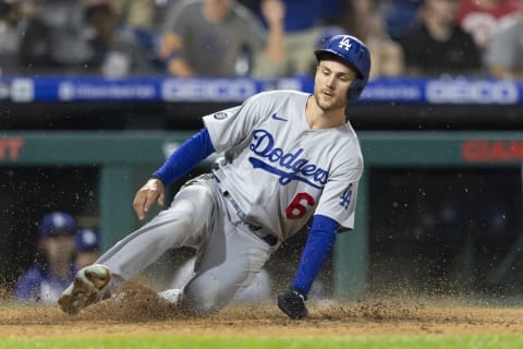 Trea Turner #6 of the Los Angeles Dodgers (Photo by Mitchell Leff/Getty Images)