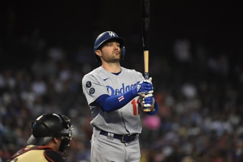 AJ Pollock #11 of the Los Angeles Dodgers (Photo by Norm Hall/Getty Images)