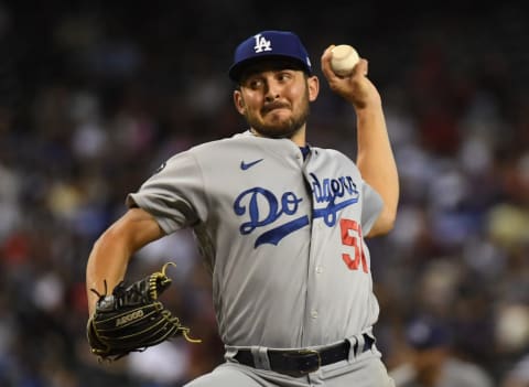 Alex Vesia #51 of the Los Angeles Dodgers (Photo by Norm Hall/Getty Images)