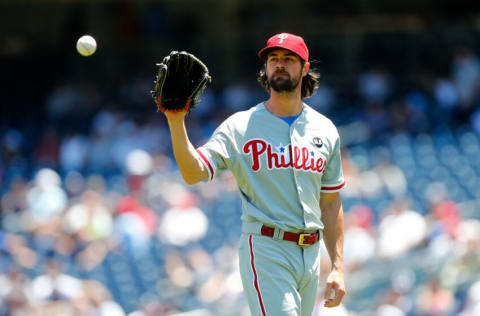 NEW YORK, NY - JUNE 24: Cole Hamels #35 of the Philadelphia Phillies in action against the New York Yankees at Yankee Stadium on June 24, 2015 in the Bronx borough of New York City. The Yankees defeated the Phillies 10-2. (Photo by Jim McIsaac/Getty Images)