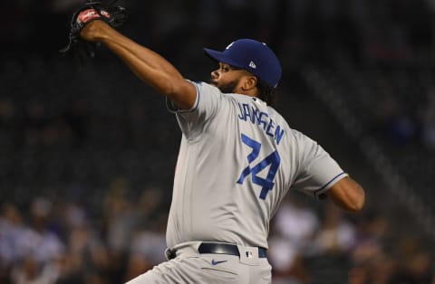 Kenley Jansen #74 of the Los Angeles Dodgers (Photo by Norm Hall/Getty Images)