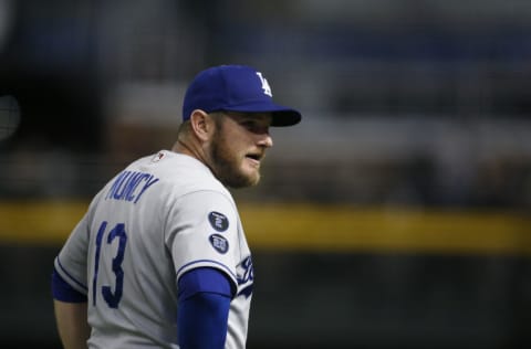 PHOENIX, ARIZONA - SEPTEMBER 24: Max Muncy #13 of the Los Angeles Dodgers looks on prior to the MLB game against the Arizona Diamondbacks at Chase Field on September 24, 2021 in Phoenix, Arizona. (Photo by Ralph Freso/Getty Images)