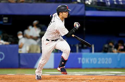 YOKOHAMA, JAPAN - AUGUST 07: Outfielder Seiya Suzuki #51 of Team Japan (Photo by Steph Chambers/Getty Images)