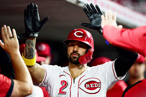 Nick Castellanos #2 of the Cincinnati Reds (Photo by Emilee Chinn/Getty Images)